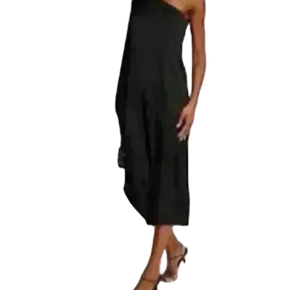 Anine Bing Rowan one sleeve silk midi dress. Xs petite - Picture 7 of 12